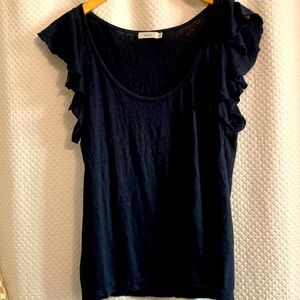 ALC navy blue linen tank top sz S